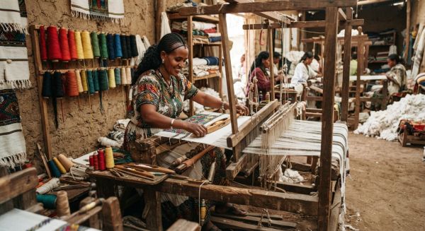 Où trouver des ateliers de fabrication de tissus traditionnels en Éthiopie?